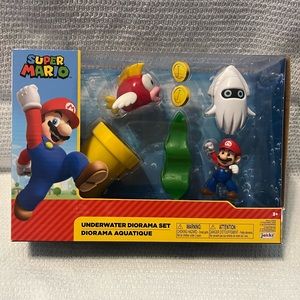 NIB Super Mario Underwater Diorama Set